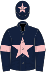 Dark blue, pink star, armlets and star on cap
