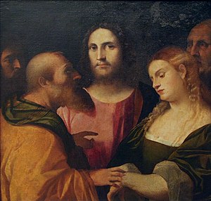 Palma il Vecchio, le Christ et la femme adultère