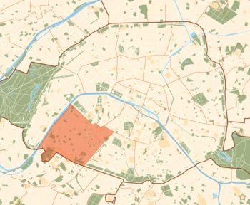 Carte des arrondissements parisien
