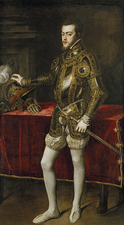Portrait of Philip as king of Spain by Titian (1551)