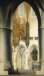 <i>Interior of St Bavos Church in Haarlem</i>