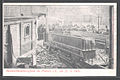Postkarte vom Straßenbahunglück am 27. Juni 1905