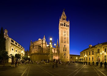 Plaza Virgen de los Reyes, cathedral, and Giralda.