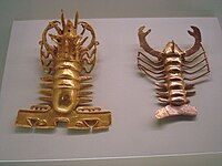 Two lobster-shapped pendants; 700-1550; Museo del Jade Marco Fidel Tristán Castro (San José, Costa Rica)