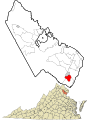 Prince William County Virginia incorporated and unincorporated areas Triangle highlighted.svg