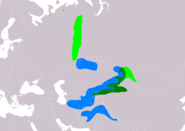 A feketetorkú szürkebegy elterjedési területe   költőhely (nyáron)   egész éves   telelőhely Összeállította: BirdLife International and Handbook of the Birds of the World (2016) 2016.