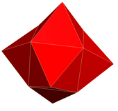 Non-convex 24-sided tetrakis hexahedron with the same surface geometry as a regular octahedron Pyramid augmented cube.png