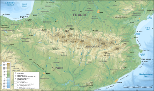 Карта Піренеїв