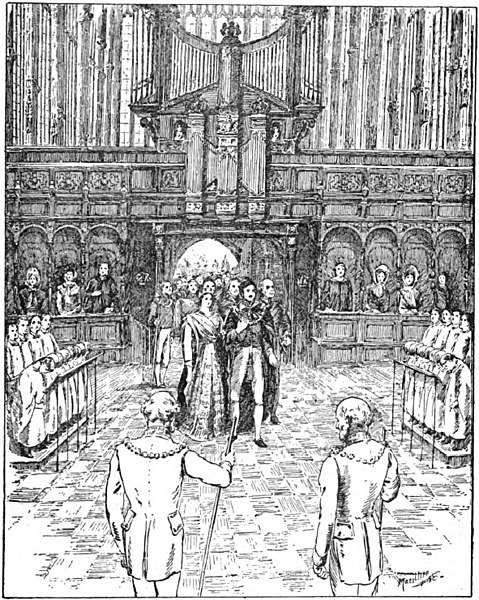 Queen Victoria and Prince Albert in King's College Chapel (1843)