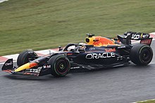 Verstappen secured the 2022 title with a win in Japan, where Honda branding returned to the cars using their power units. RB18 JapaneseGP FP2.jpg