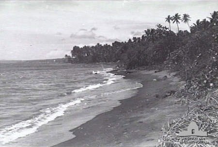 View of the Japanese landing beach in Rabaul