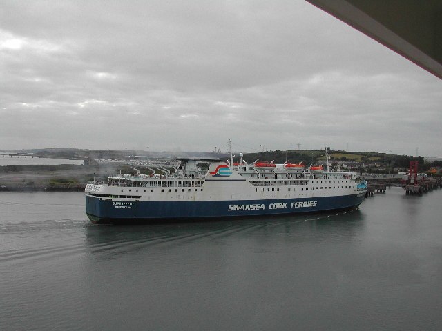 The Swansea – Cork ferry docks at Ringaskiddy.