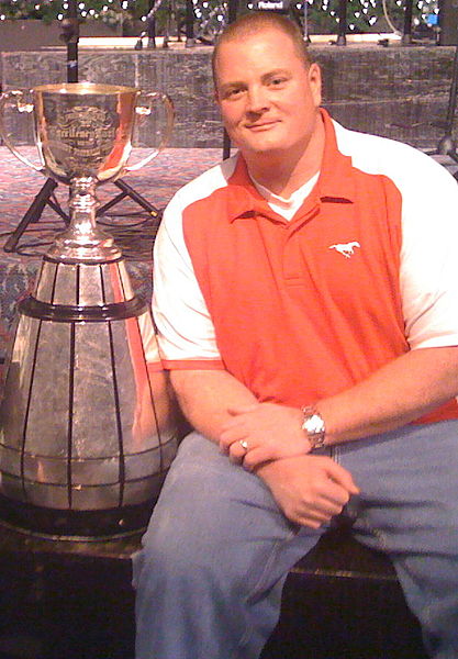 File:Rob Lazeo with Grey Cup Dec 2008 by Mike Kent.jpg