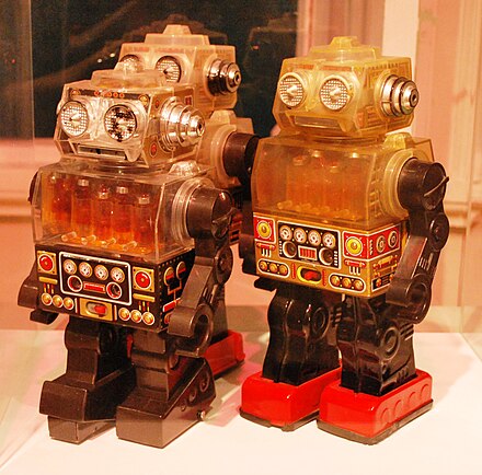 Toy robots on display at the Museo del Objeto del Objeto in Mexico City.
