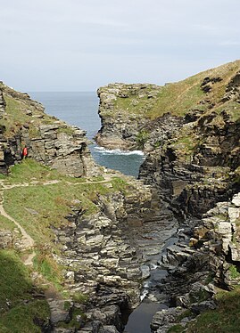 The sea-end of Rocky Valley, Cornwall