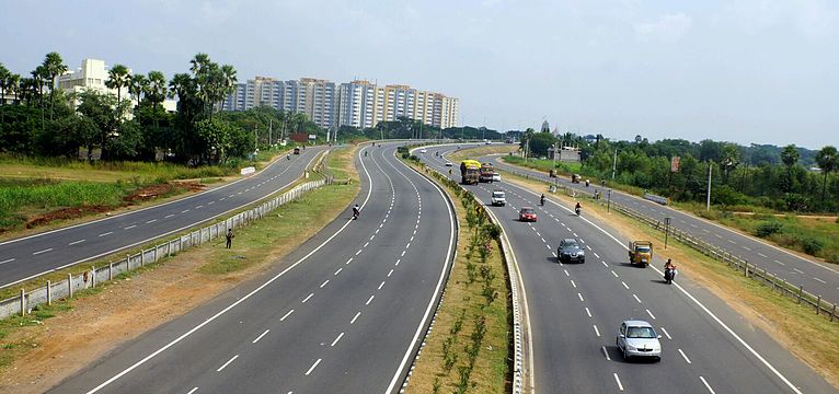 Vijayawada-Guntur Expressway in India