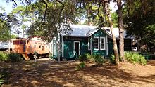 Depot built in 1924 by the Tampa and Gulf Coast Railroad in Sulphur Springs, Florida. It is currently located at Heritage Village in Largo, Florida. SAL Railroad Depot - Sulphur Springs, Florida.jpg