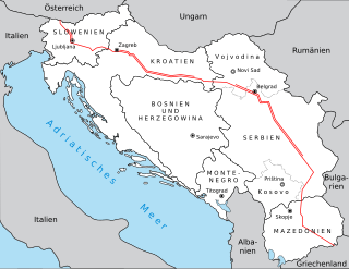 <span class="mw-page-title-main">Brotherhood and Unity Highway</span> Highway in former Yugoslavia