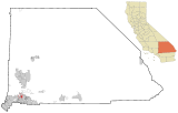 San Bernardino County California Incorporated and Unincorporated areas Muscoy Highlighted.svg