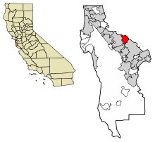 San Mateo County California Incorporated and Unincorporated areas Foster City Highlighted 0625338.svg