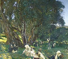 Albanian olive gatherers by American artist John Singer Sargent. Sargent - Albanian Olive Gatherers, 1909, 1910.20.jpg