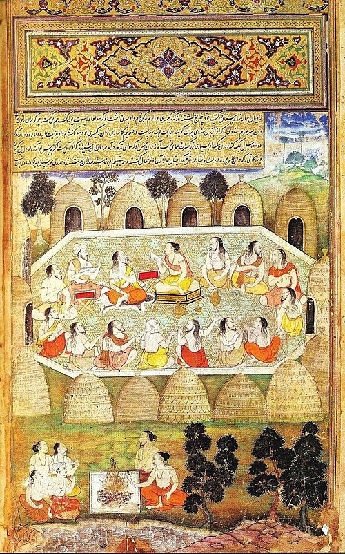 Sauti recites the slokas of the Mahabharata.