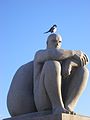 Sculpture Vigeland(with a bird on head).jpg