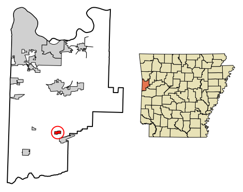 File:Sebastian County Arkansas Incorporated and Unincorporated areas Huntington Highlighted 0533940.svg