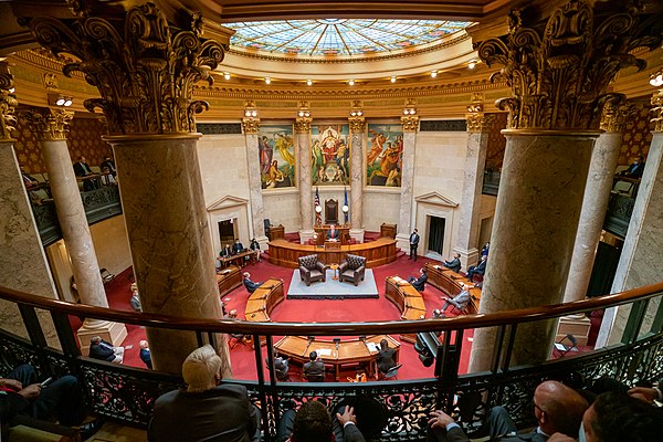 The Senate chamber seen from the gallery