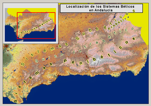 Karta masiva u Andaluziji.