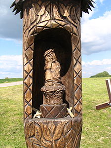 Roadside shrine with a Pensive Christ in Lithuania
