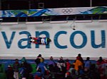 In Ho Cho, skeletoneur sud-coréen dévalant la piste de Whistler.