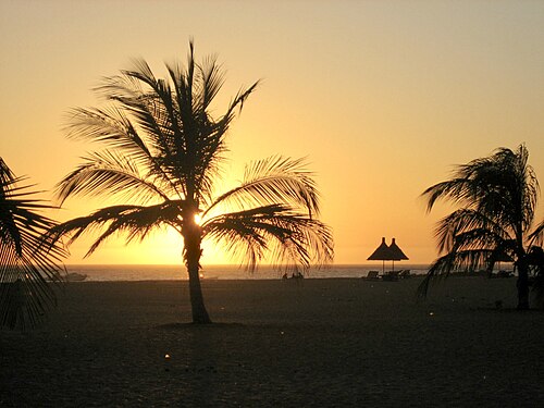 Sunset evening near Saly