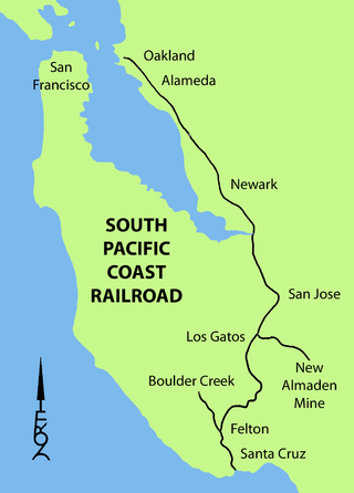 <span class="mw-page-title-main">South Pacific Coast Railroad</span> Railway line in California, US