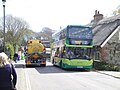 Southern Vectis 1150 Newtown Bay (HW09 BCU), a Scania CN270UD 4x2 EB OmniCity (built 2009), in the High Street, Godshill, Isle of Wight on route 3.