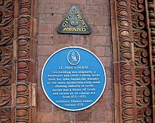 St Paul's House plaque, Leeds 19 March 2018.jpg