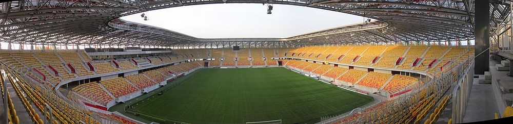 Panoramic view of the stadium interior