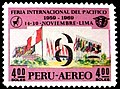 Stamp of Peru - 1969 - Colnect 386669 - Number 6 surrounded by Flags.jpeg