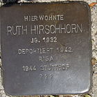 Stolperstein Gelsenkirchen Bismarkstraße 152 Ruth Hirschhorn.JPG