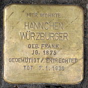 Stolperstein Hannchen Würzburger (Künzelsau).jpg