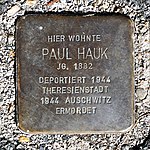 Stumbling stone for Paul Hauk, Friedrich-Haupt-Strasse 16, Zittau (2) .JPG