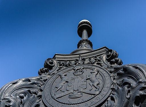 Street lamp in front of British Columbia Parliament Buildings