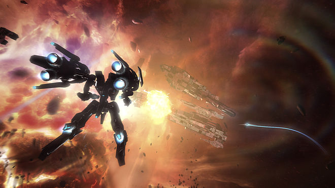 Strike Suit Zero is a 2013 space combat video game featuring mecha designs by Junji Okubo.