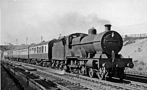 En tête d'un semi-direct Leeds - Sheffield (1957).