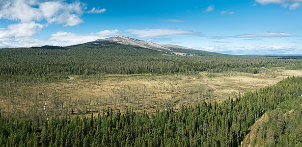 Takavuoma bog and Ylläs fell in Kolari, Lapland, Finland, 2021 June.jpg