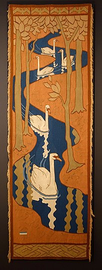 Tapestry The Five Swans by Otto Eckmann (1896–97)