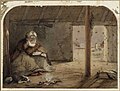Te Puni seated in a whare in Pito-one Pa, watercolour by Charles Decimus Barraud, 1860.jpg
