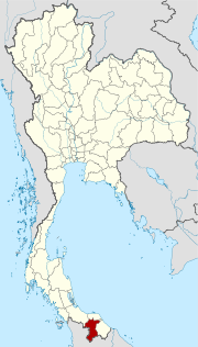 Karte von Thailand mit der Provinz Yala hervorgehoben