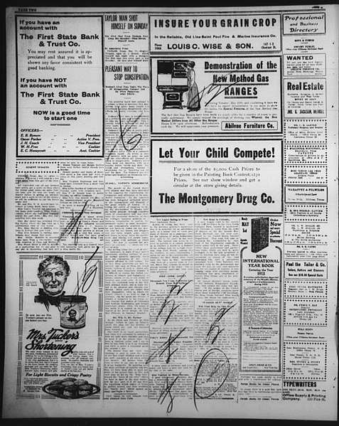 File:The Abilene Daily Reporter (Abilene, Tex.), Vol. 18, No. 54, Ed. 1 Tuesday, May 12, 1914 - DPLA - 19e8ef6853453f0477c4c4698d542437 (page 2).jpg