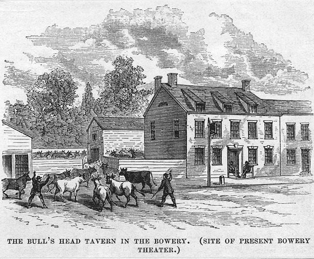 The Bull's Head Tavern in the Bowery, 1801 – c. 1860